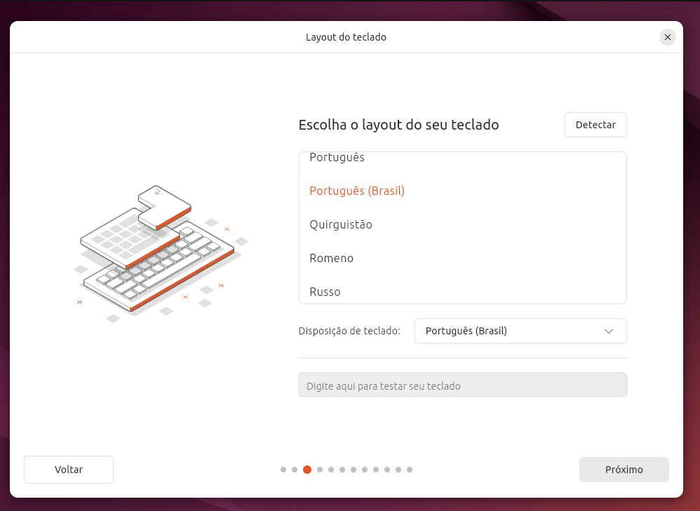 ubuntu layout teclado